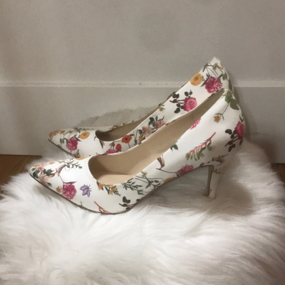 Nine West Floral Print Heels